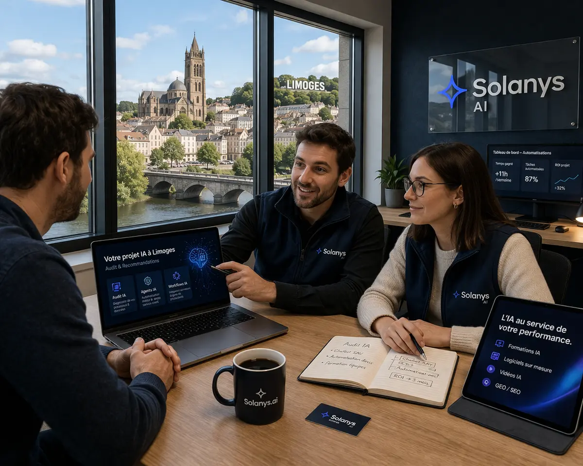 Agence IA à Limoges accompagnant les PME de Haute-Vienne dans leur transformation digitale par l'intelligence artificielle