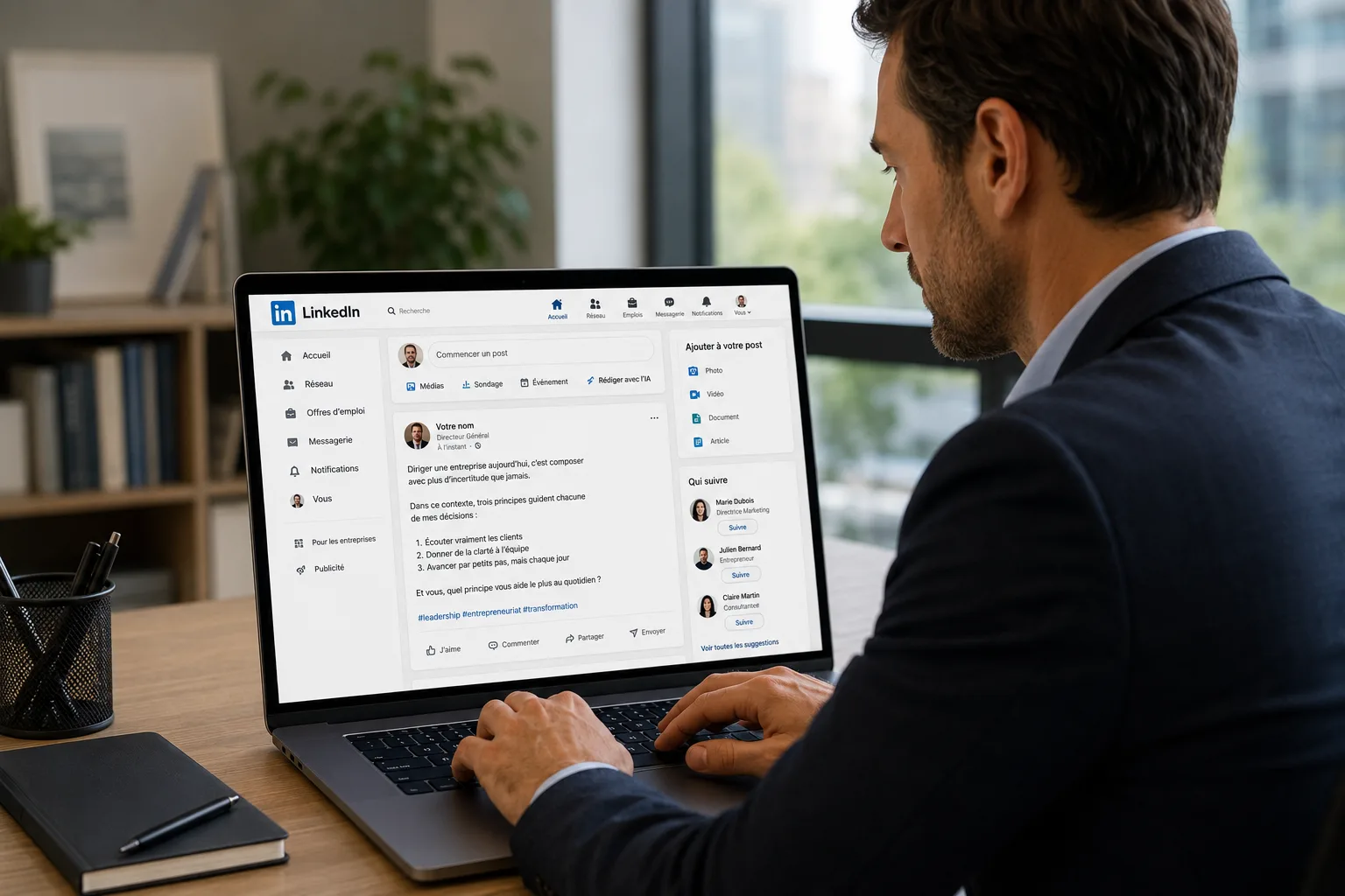 Créer un post LinkedIn avec Toffi, assistant IA