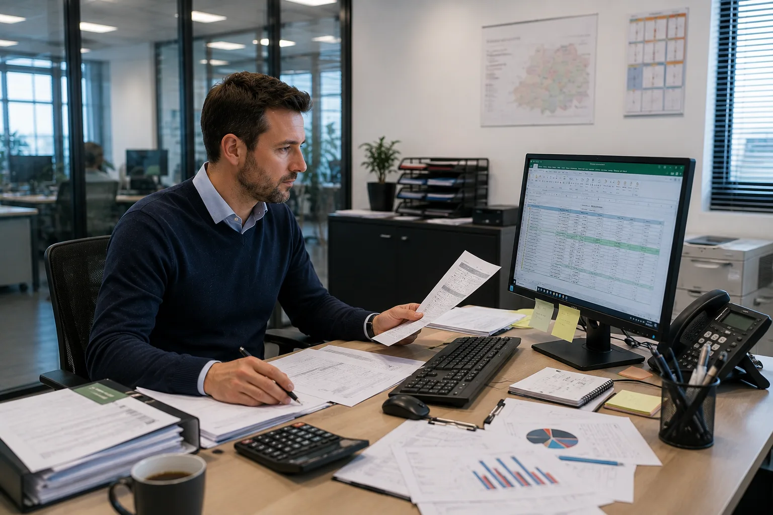 CRM avec intelligence artificielle — vue tableau de bord commercial