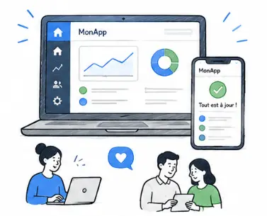 Une application réellement utilisée par vos équipes ou vos clients