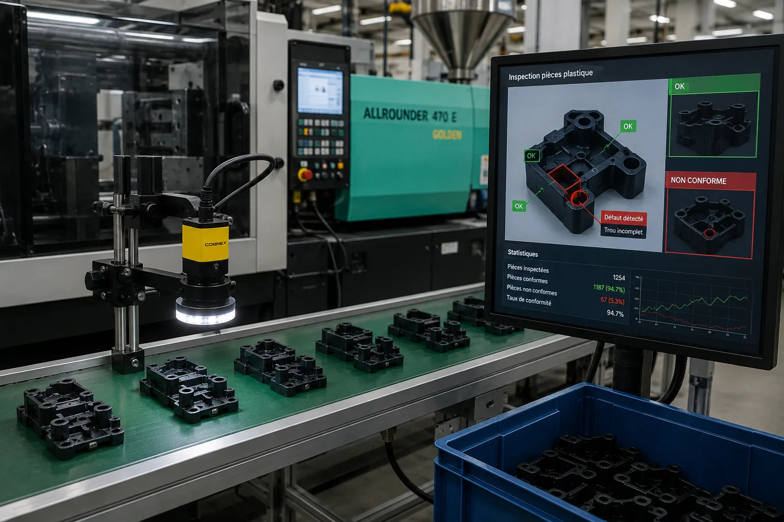 Détection de défauts plasturgie par vision IA