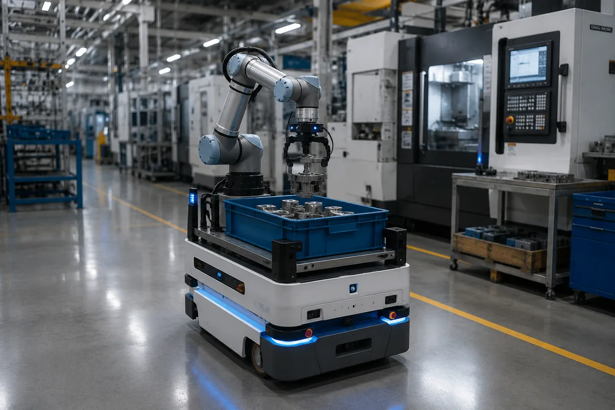 Robot mobile autonome AMR en intralogistique industrielle
