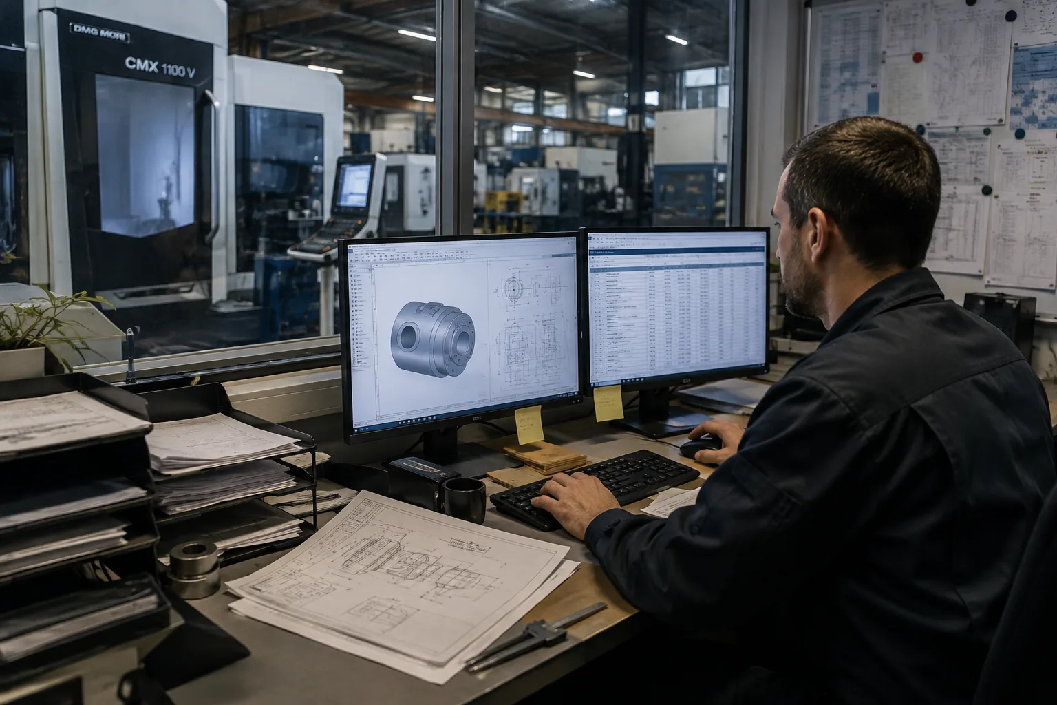 Données machines CNC et chiffrage industriel