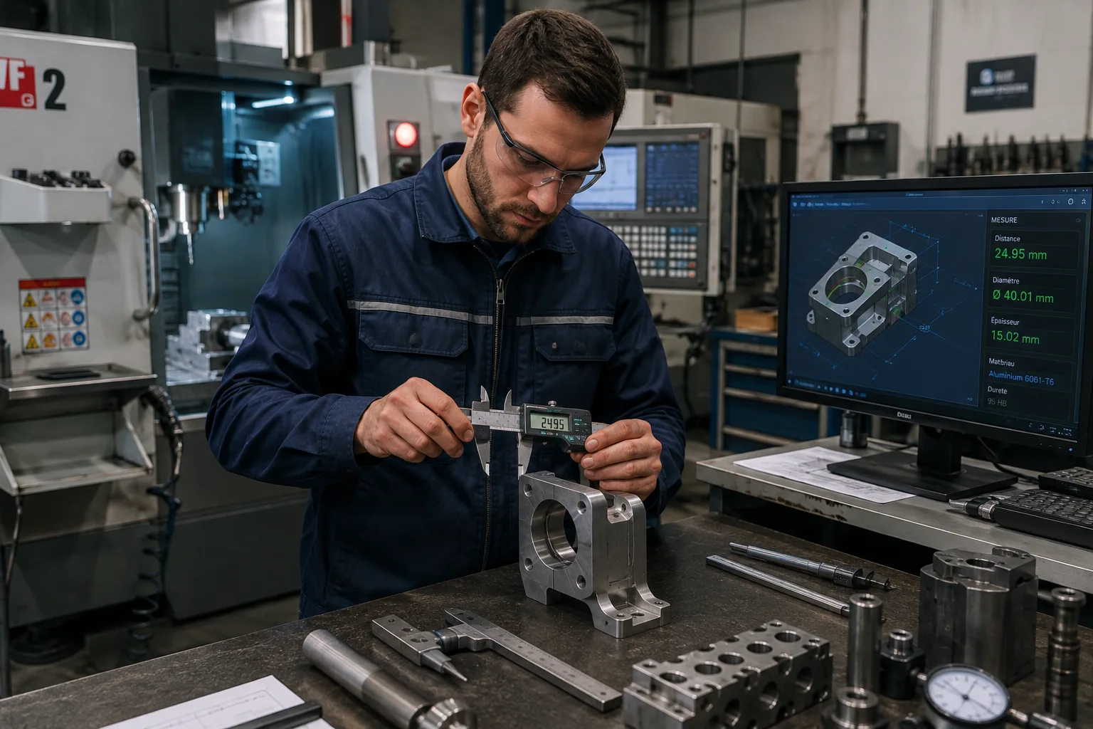 Atelier industriel avec analyse IA par caméra